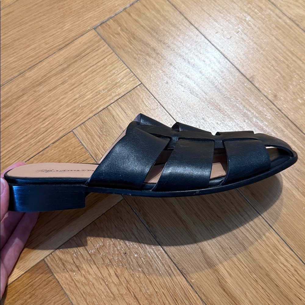 madewell Black Woven leather mules sz8 - Picture 3 of 3